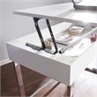 SEI Furniture Inman Wood & Metal Adjustable Height Sit-Stand Desk in White