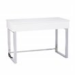 SEI Furniture Inman Wood & Metal Adjustable Height Sit-Stand Desk in White