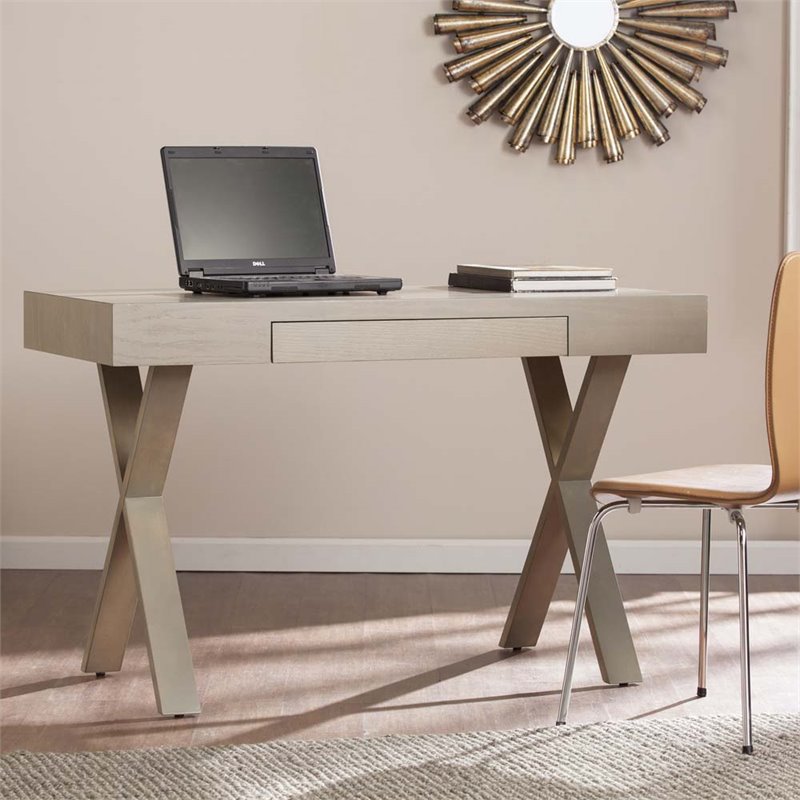 Southern Enterprises Walcott Writing Desk in Warm Gray HO7316
