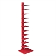 SEI Furniture Spine Tower Shelf in Valiant Poppy