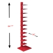 SEI Furniture Spine Tower Shelf in Valiant Poppy