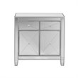 SEI Furniture Mirage Reflective Cabinet in Mirrored with SIlver