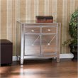 SEI Furniture Mirage Reflective Cabinet in Mirrored with SIlver