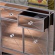 SEI Furniture Mirage Reflective Cabinet in Mirrored with SIlver