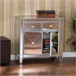 SEI Furniture Mirage Reflective Cabinet in Mirrored with SIlver