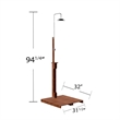 SEI Furniture Outdoor Shower with Rain-Style Shower Head in Oiled Eucalyptus