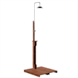 SEI Furniture Outdoor Shower with Rain-Style Shower Head in Oiled Eucalyptus