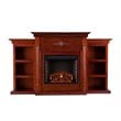 SEI Furniture Fredricksburg Wood Electric Fireplace with Bookcases in Brown