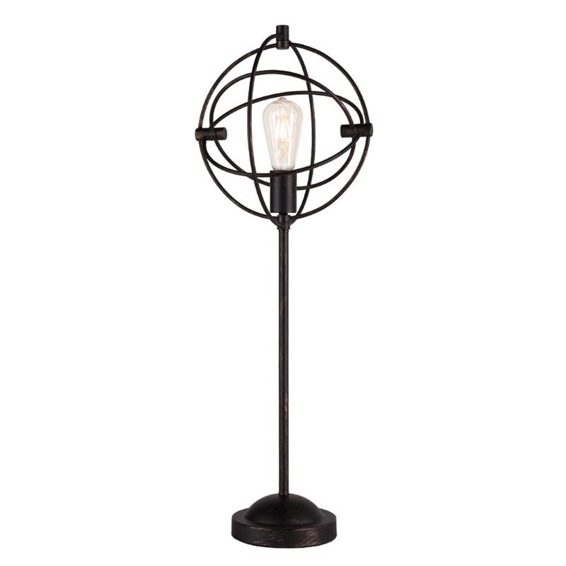 Southern Enterprises Burnaby Orb Table Lamp in Matte Black LT1865