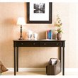 SEI Furniture Parker 2-Drawer Writing Desk in Satin Black