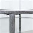 SEI Furniture Jaymes Round Glass Top Coffee Table in Silver