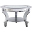 SEI Furniture Lindsay Glam Round Mirrored Coffee Table