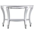 SEI Furniture Lindsay Glam Demilune Mirrored Console Table