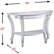 SEI Furniture Lindsay Glam Demilune Mirrored Console Table