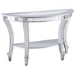 SEI Furniture Lindsay Glam Demilune Mirrored Console Table