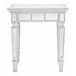 SEI Furniture Glenview Square Wood Mirrored End Table in Matte Silver