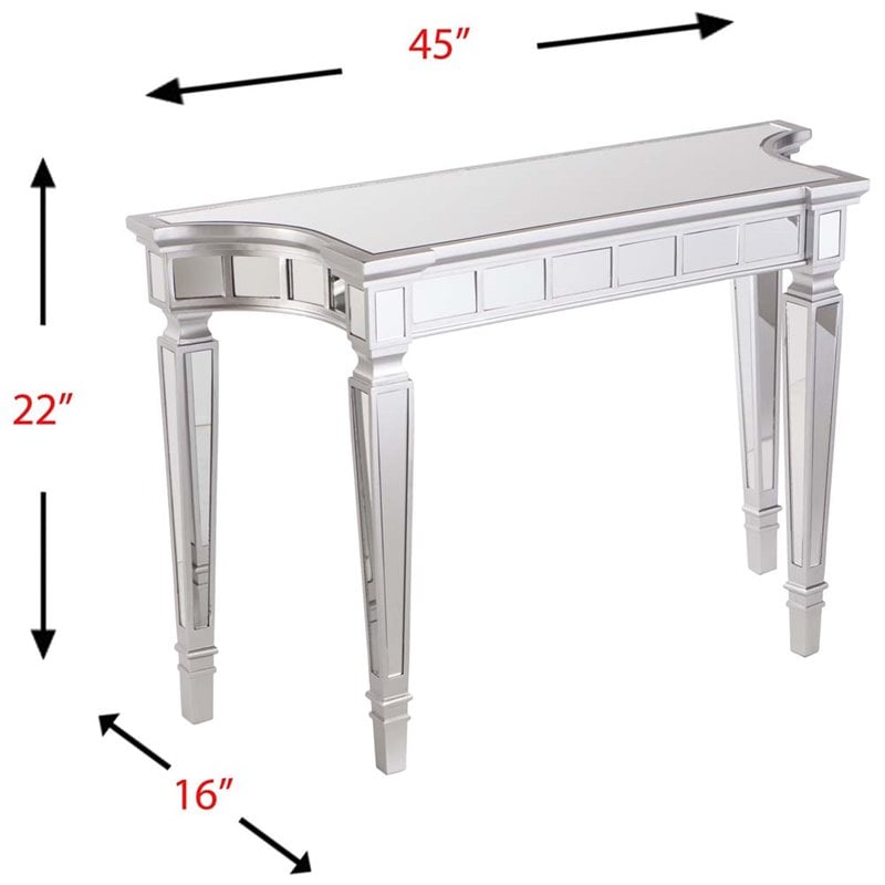SEI Furniture Glenview Glam Mirrored Console Table