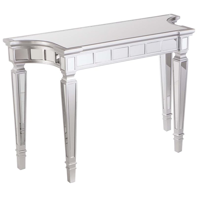 SEI Furniture Glenview Glam Mirrored Console Table Cymax Business