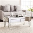 SEI Furniture Darien Contemporary Mirrored Storage Coffee Table