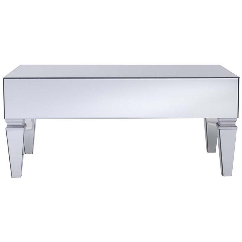 SEI Furniture Darien Contemporary Mirrored Storage Coffee Table