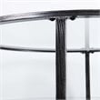 SEI Furniture Jaymes Round Glass Top Coffee Table in Black