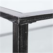 SEI Furniture Jaymes Glass Top Metal Coffee Table in Black