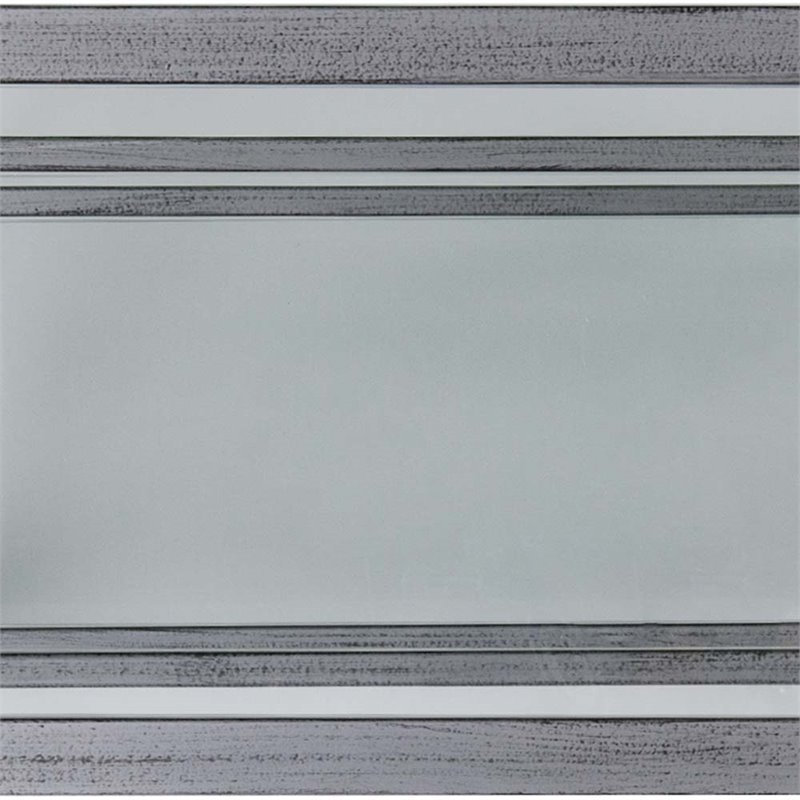 SEI Furniture Jaymes 3 Shelf Glass Top Console Table in Silver