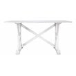 SEI Furniture Cardwell Farmhouse Dining Table in White
