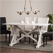 SEI Furniture Cardwell Farmhouse Dining Table in White