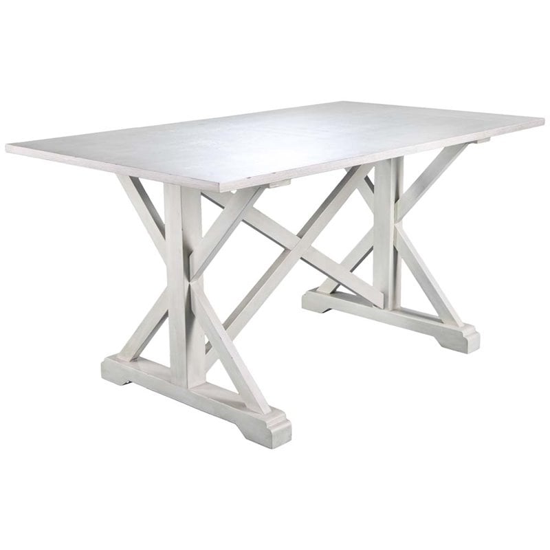 SEI Furniture Cardwell Farmhouse Dining Table in White