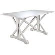SEI Furniture Cardwell Farmhouse Dining Table in White