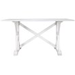 SEI Furniture Cardwell Farmhouse Dining Table in White