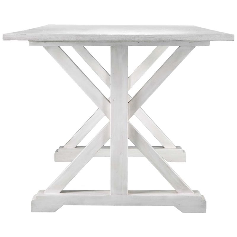 SEI Furniture Cardwell Farmhouse Dining Table in White