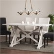 SEI Furniture Cardwell Farmhouse Dining Table in White