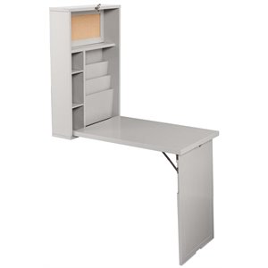 sei furniture fold out wall mount floating desk
