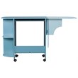 SEI Furniture Mobile Sewing and Craft Table in Turquoise