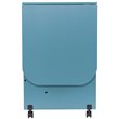SEI Furniture Mobile Sewing and Craft Table in Turquoise