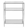SEI Furniture Knox Iron Metal & Glass Mirrored Side Table in Chrome