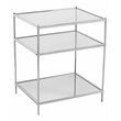 SEI Furniture Knox Iron Metal & Glass Mirrored Side Table in Chrome