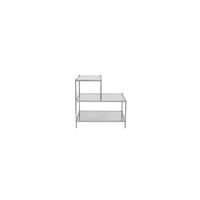 Southern Enterprises Knox Mirrored Metal Accent Table in Chrome