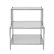 Southern Enterprises Knox Mirrored Metal Accent Table in Chrome