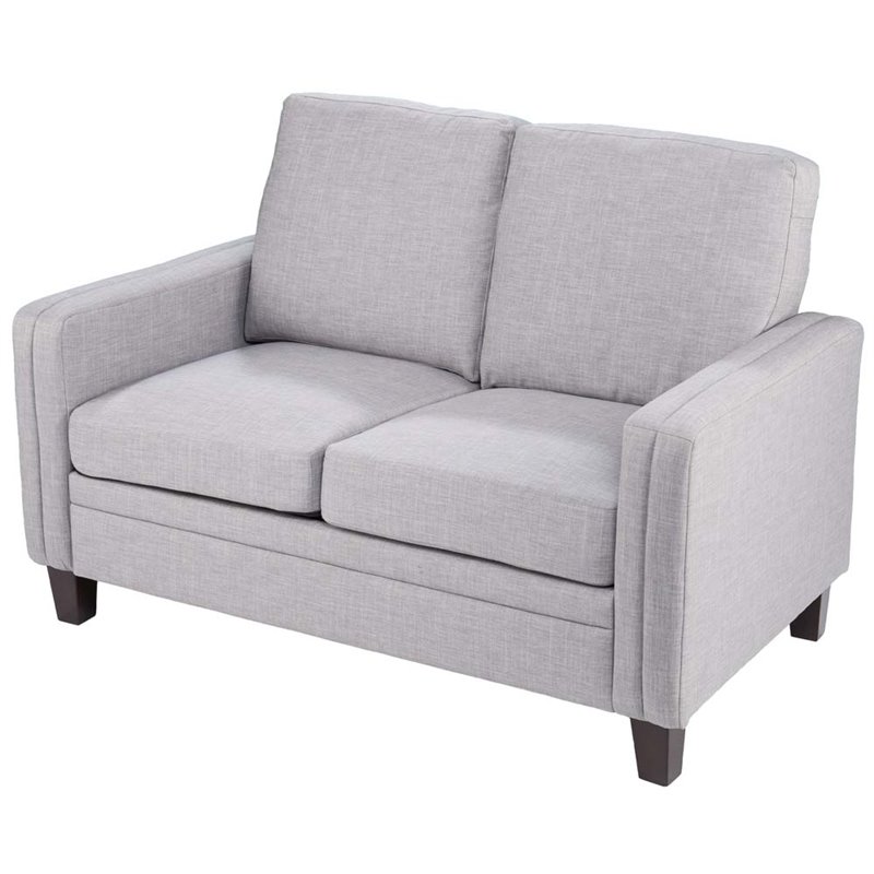 Southern Enterprises Norden Small Space Linen Loveseat in Dove Gray ... Southern Enterprises Norden Small Space Linen Loveseat in Dove Gray ...