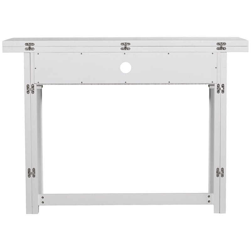 SEI Furniture Kempsey Convertible Table in White