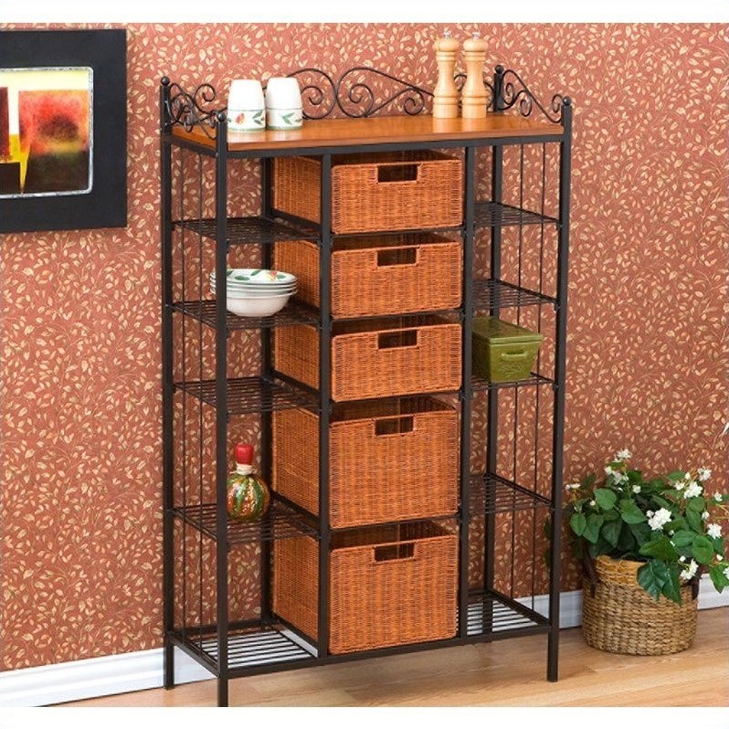 Southern Enterprises Rancho 5-Drawer Baker's Rack - KA9161