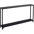 SEI Furniture Bergen Glass Console Table in Black