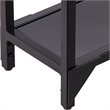 SEI Furniture Bergen Glass Console Table in Black