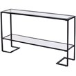 SEI Furniture Horten Glass Console Table in Black