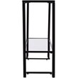SEI Furniture Horten Glass Console Table in Black