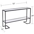 SEI Furniture Horten Glass Console Table in Black