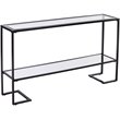 SEI Furniture Horten Glass Console Table in Black